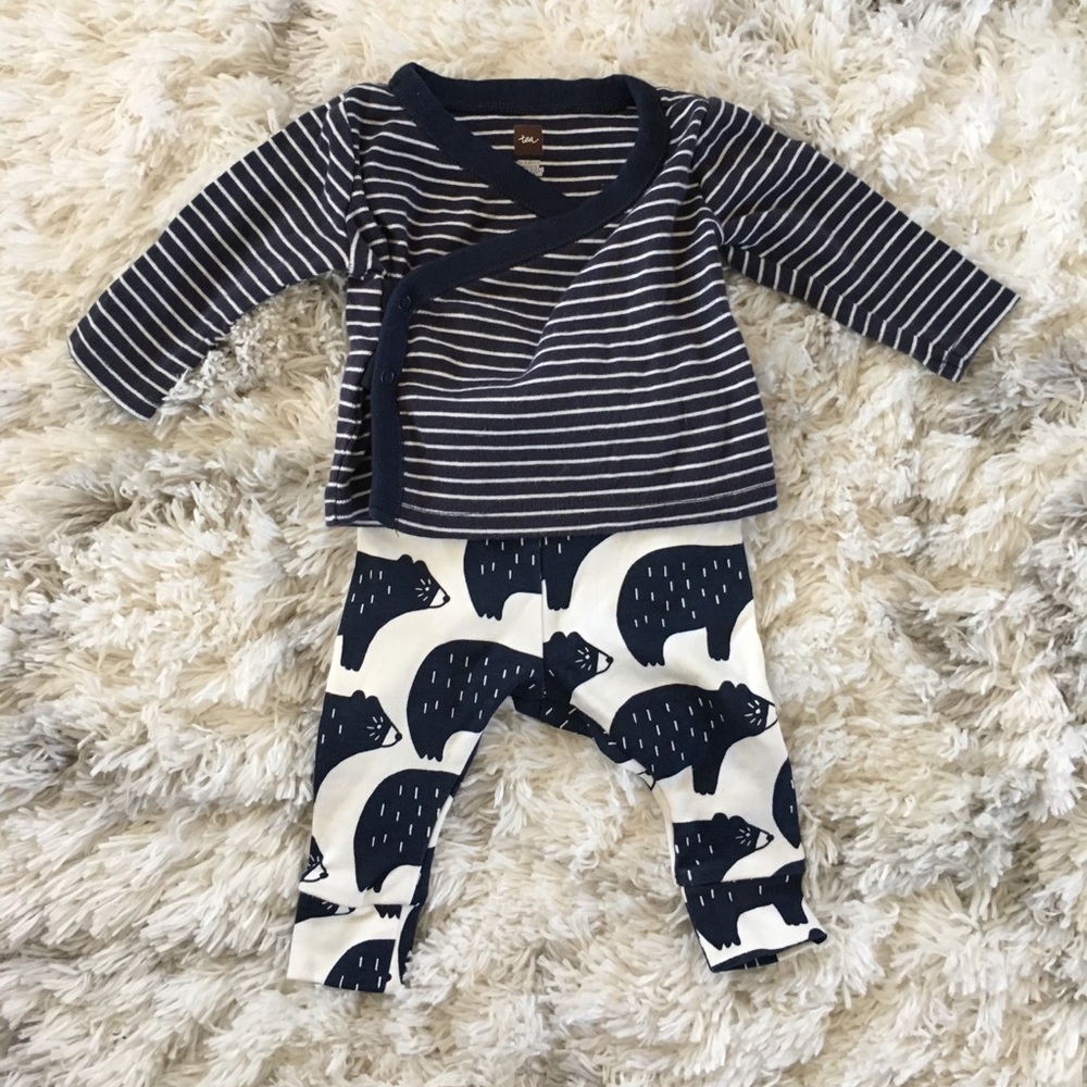 Tea collection boys newborn outfit